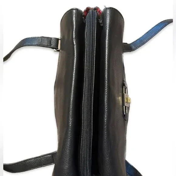 Tignanello Black Leather Pebbled Shoulder Bag Women’s Handbag - Picture 8 of 9